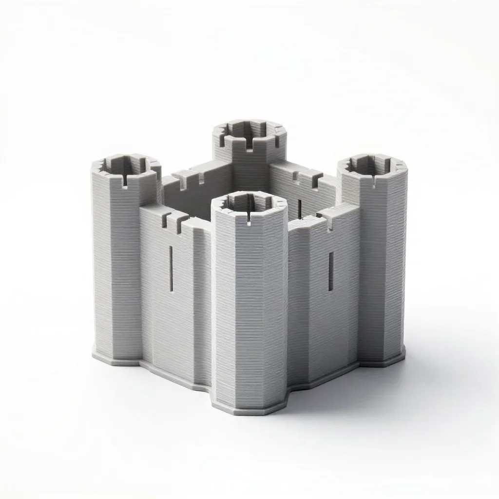 Voronoi mini castle isolated on a white background