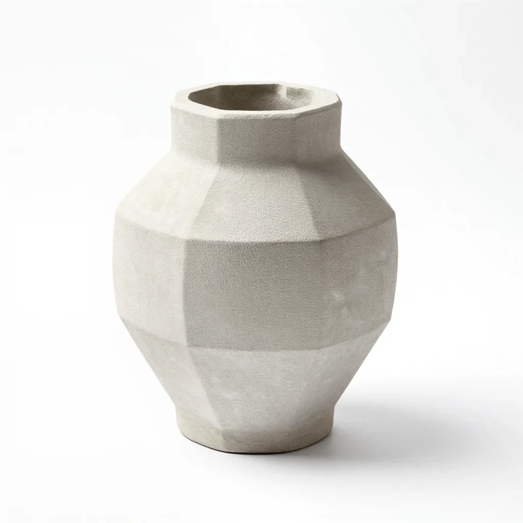 Voronoi planter vase isolated on a white background