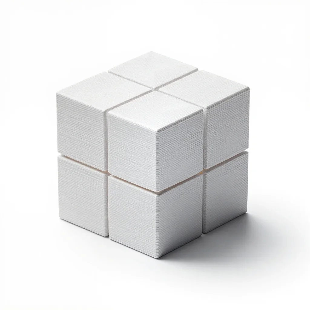Voronoi puzzle box isolated on a white background