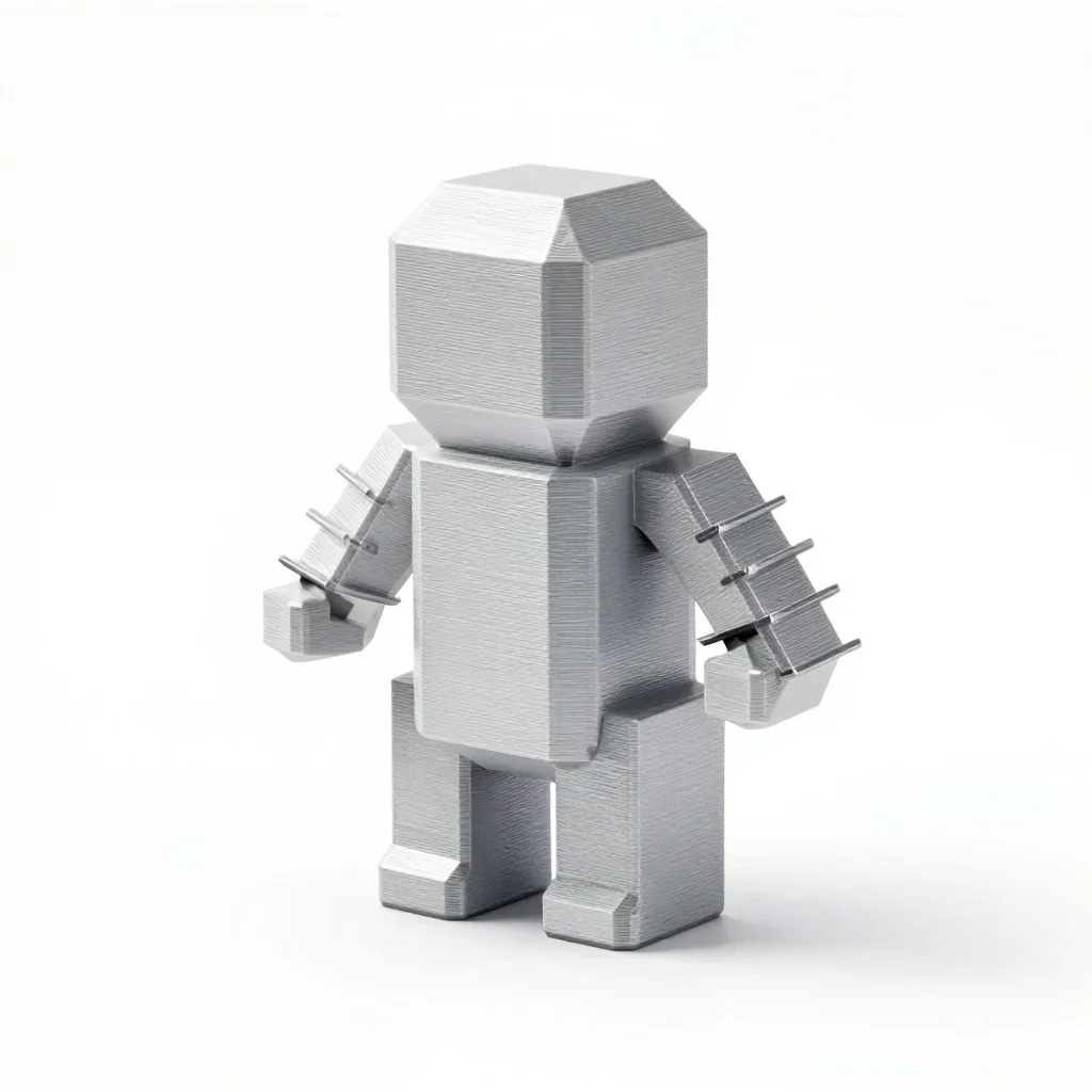 Voronoi robot figure isolated on a white background