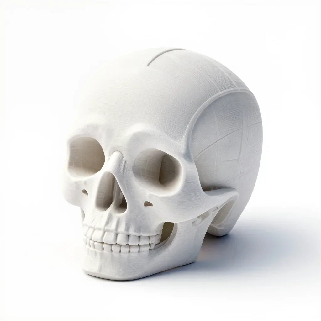 Voronoi skull ornament isolated on a white background