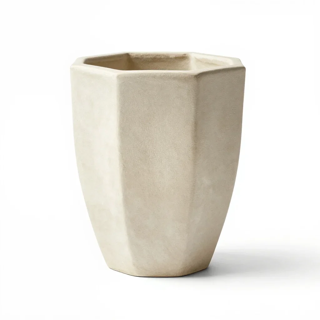 Art nouveau planter vase isolated on a white background