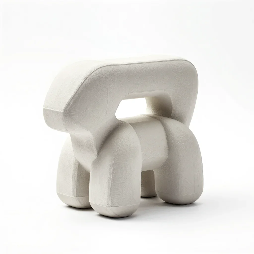 Articulated flexi creature isolated on a white background