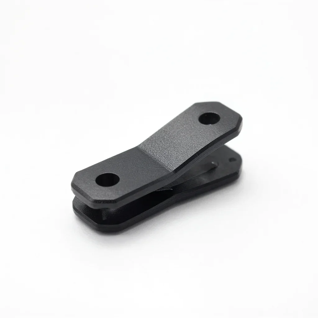 Compact cable clip isolated on a white background