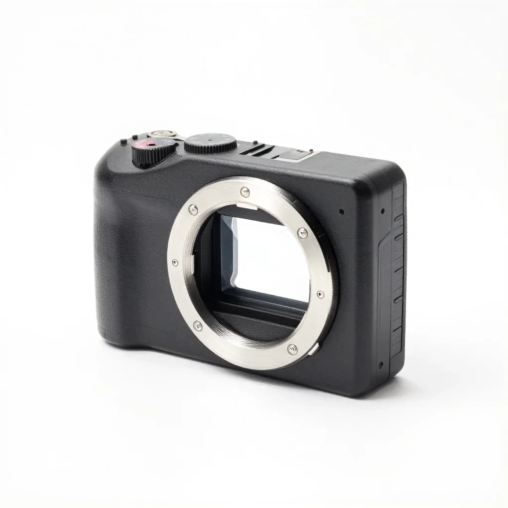 Compact camera mount isolated on a white background