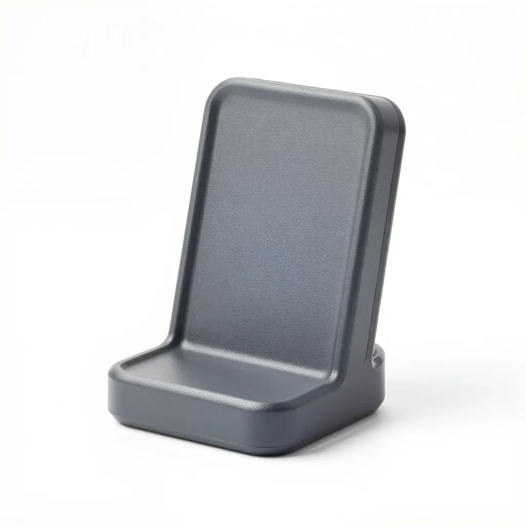 Compact headphone stand isolated on a white background