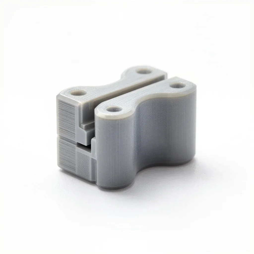Compact hinge isolated on a white background