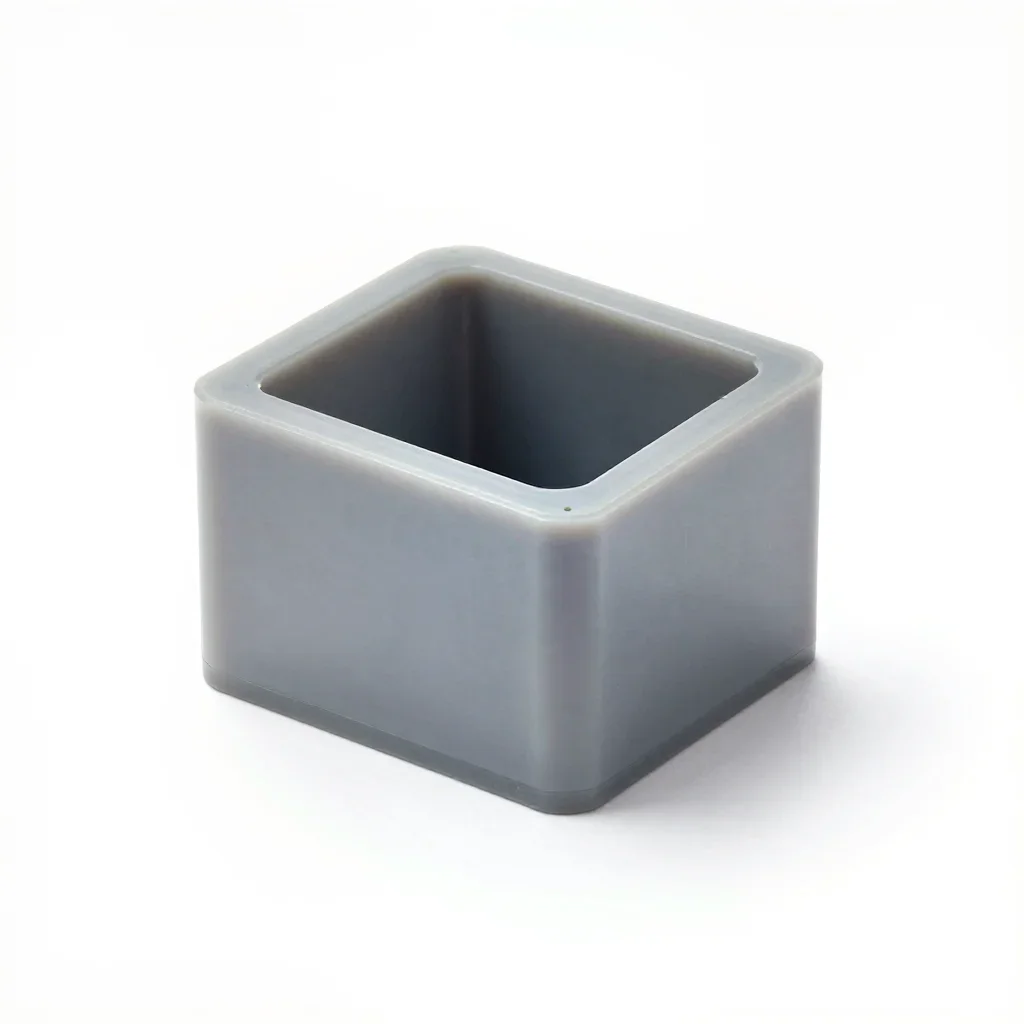Compact snap-fit enclosure isolated on a white background