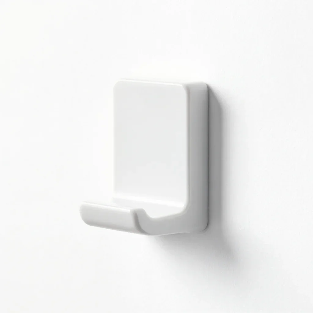 Compact wall hook isolated on a white background