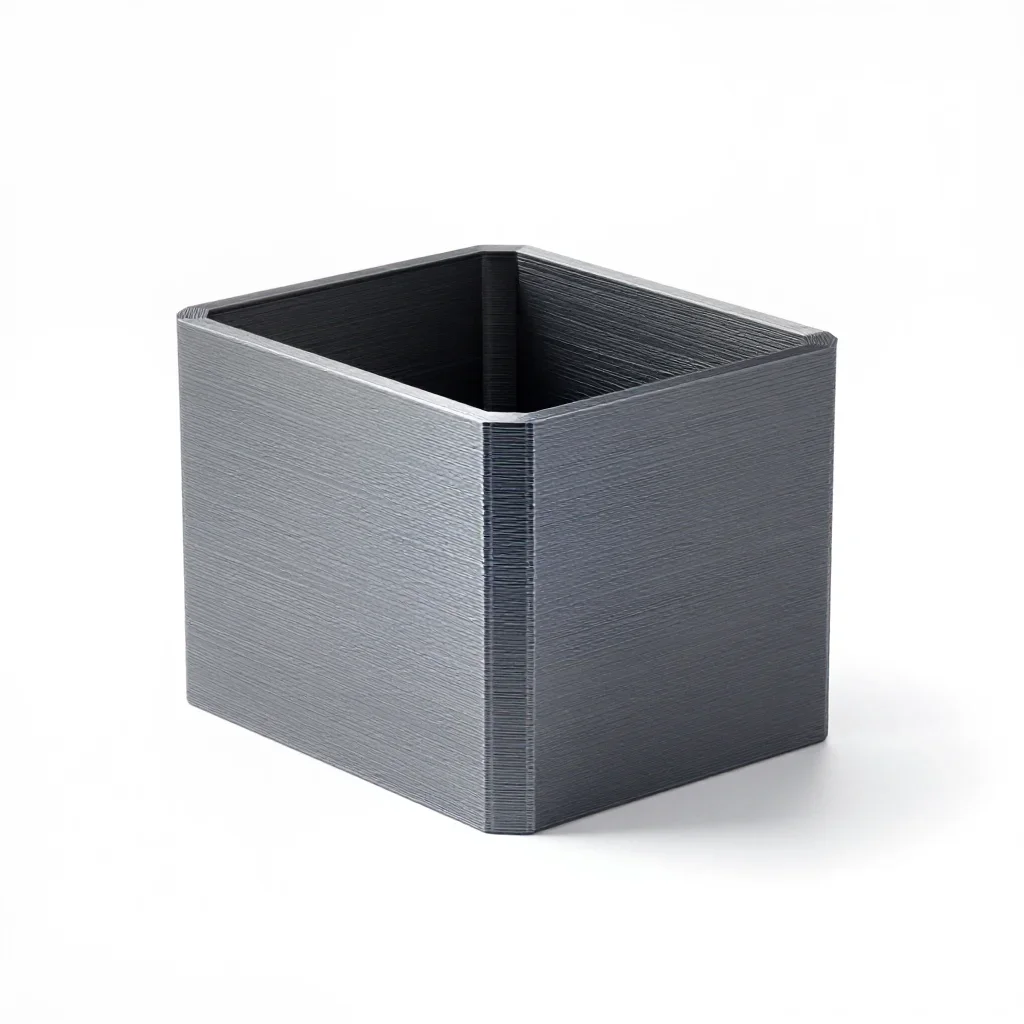 Desktop gridfinity bin isolated on a white background
