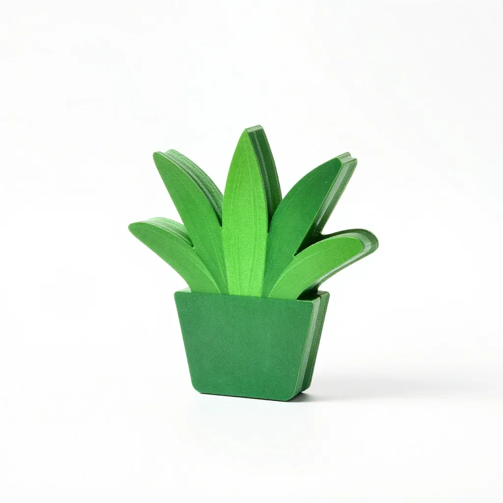 Desktop plant clip isolated on a white background
