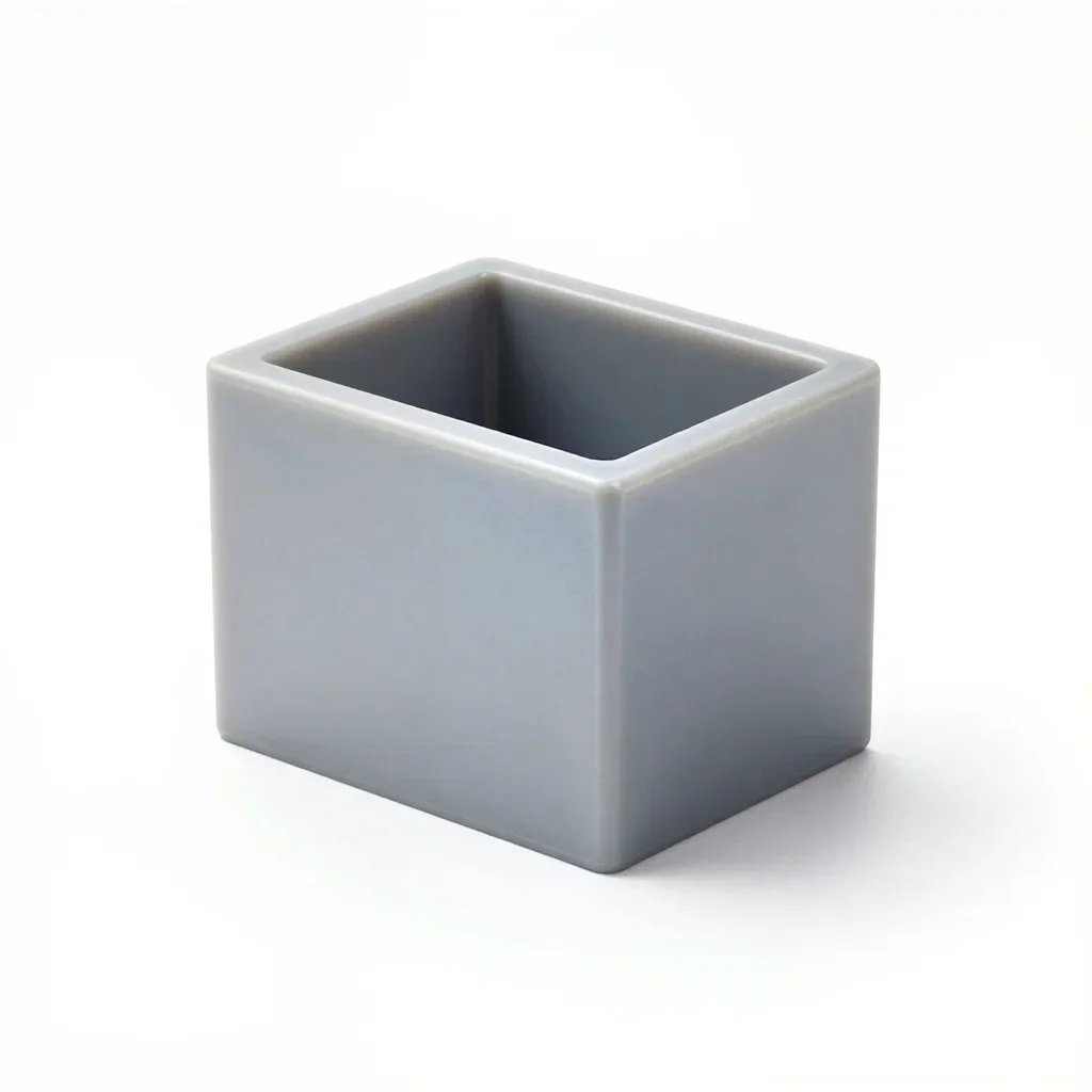 Desktop snap-fit enclosure isolated on a white background