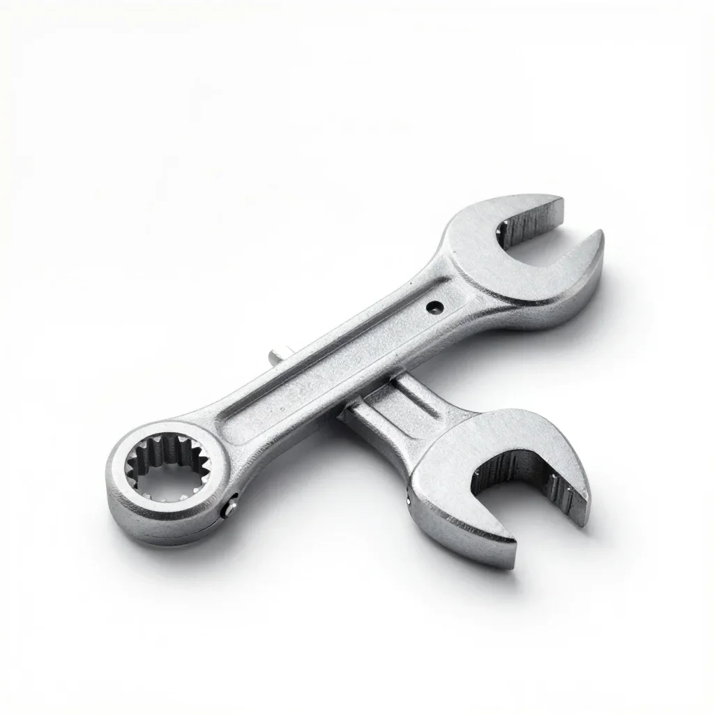 Desktop wrench isolated on a white background