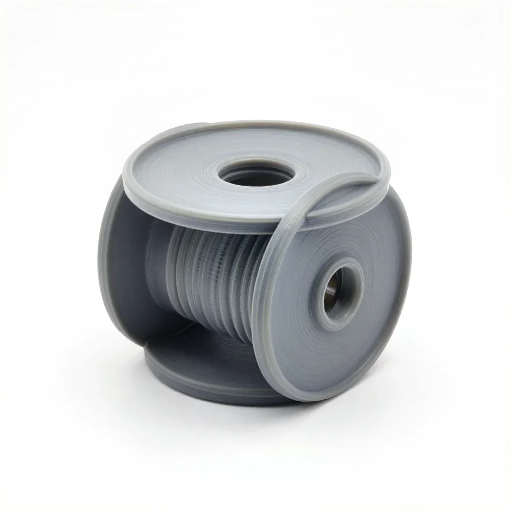 Heavy-duty filament spool holder isolated on a white background