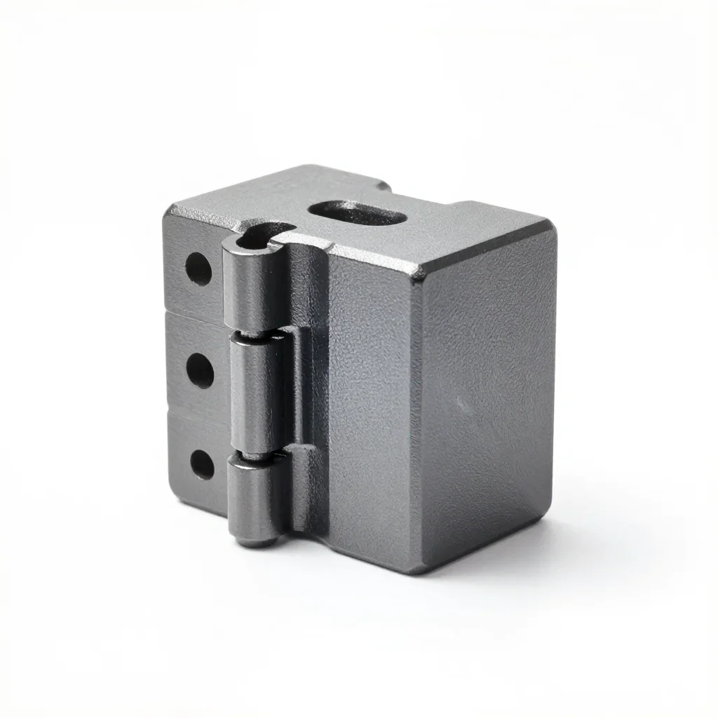 Heavy-duty hinge isolated on a white background