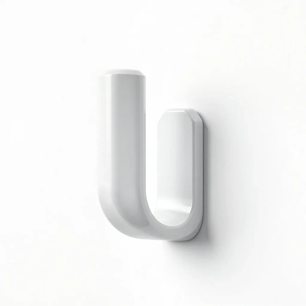 Heavy-duty wall hook isolated on a white background
