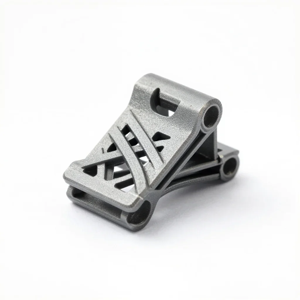 Lightweight lattice cable clip isolated on a white background