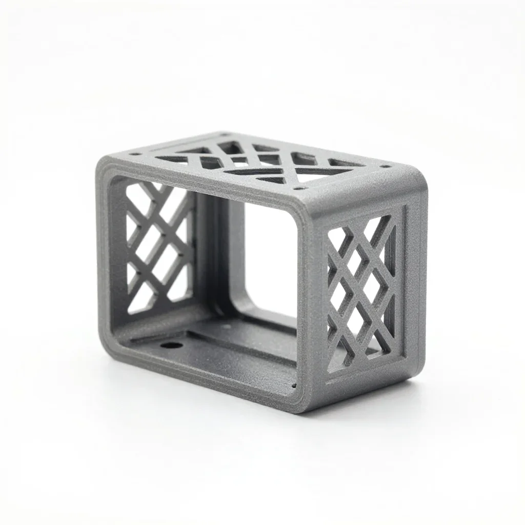 Lightweight lattice camera mount isolated on a white background