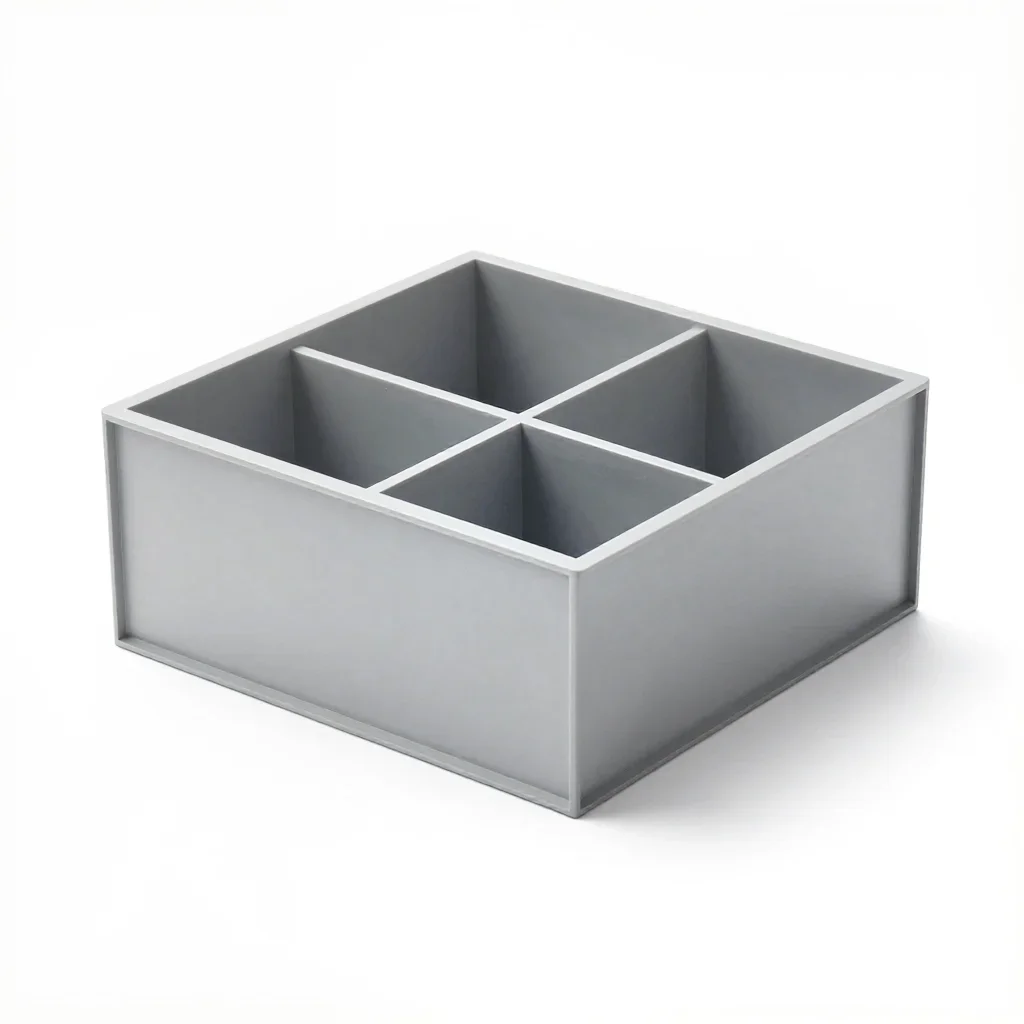 Lightweight lattice drawer divider isolated on a white background
