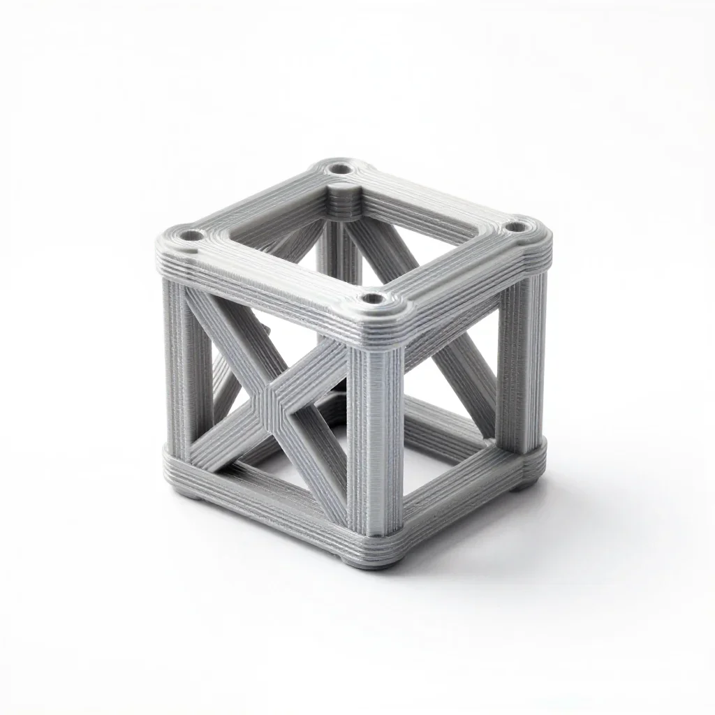 Lightweight lattice hinge isolated on a white background