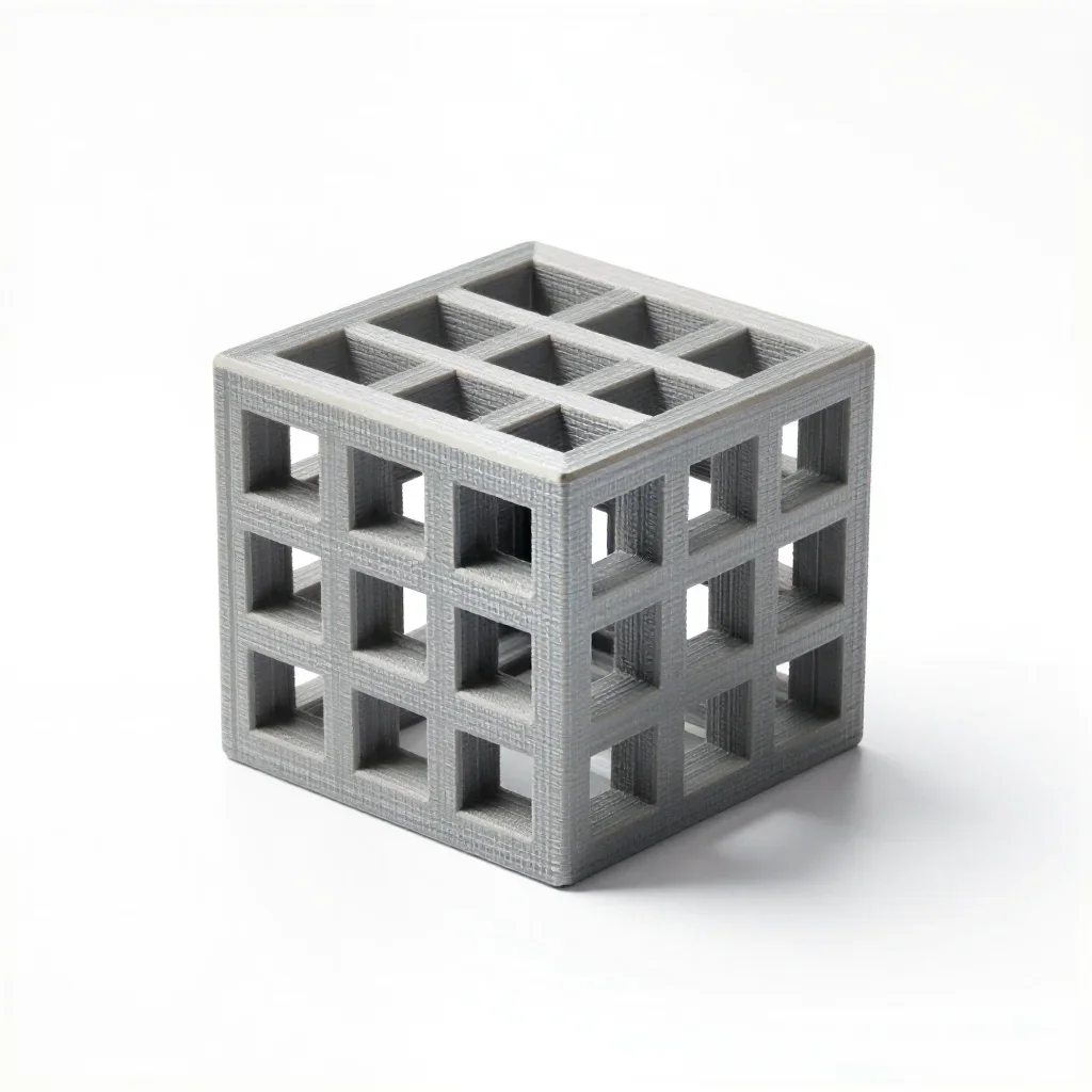 Lightweight lattice spacer isolated on a white background