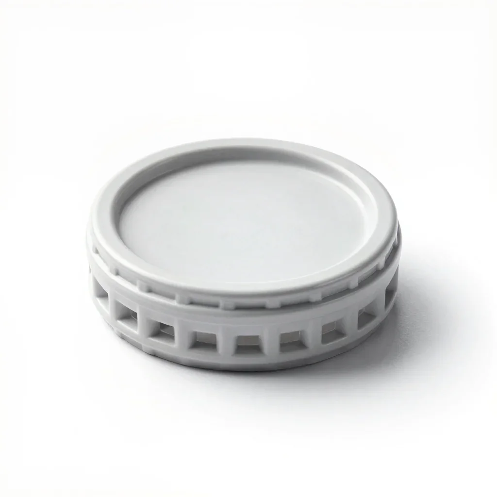Lightweight lattice threaded jar lid isolated on a white background