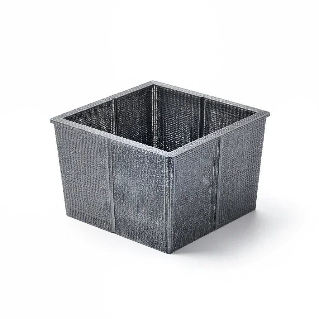 Parametric gridfinity bin isolated on a white background