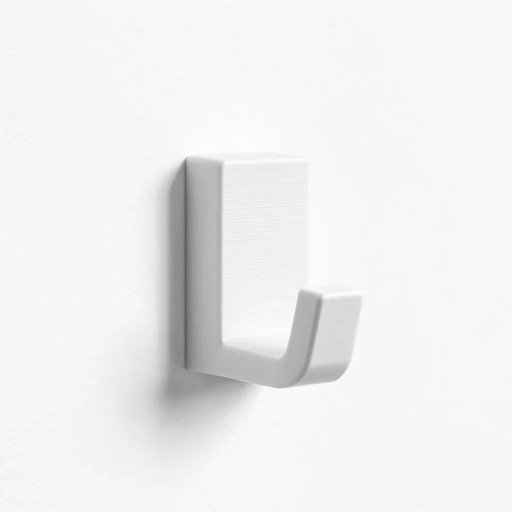 Parametric wall hook isolated on a white background