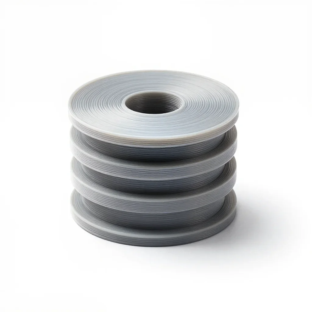 Stackable filament spool holder isolated on a white background