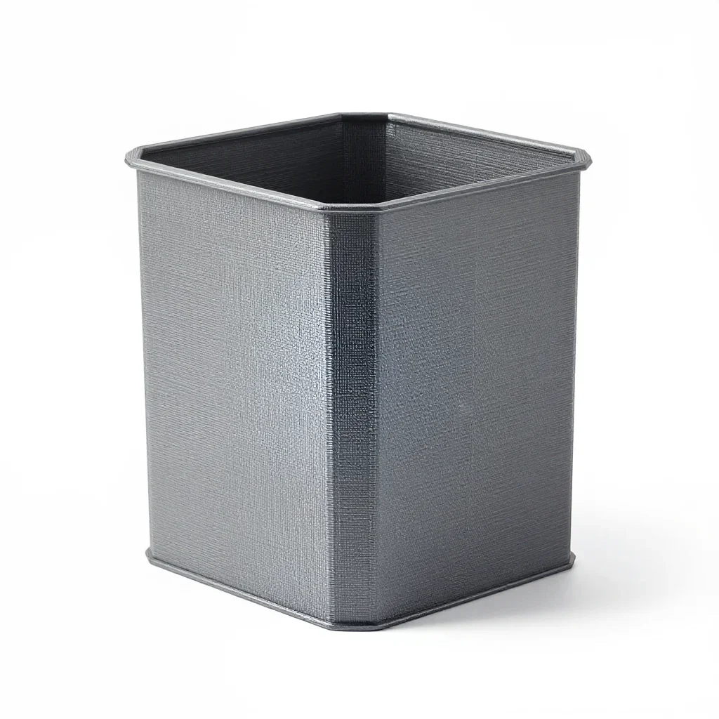 Stackable gridfinity bin isolated on a white background