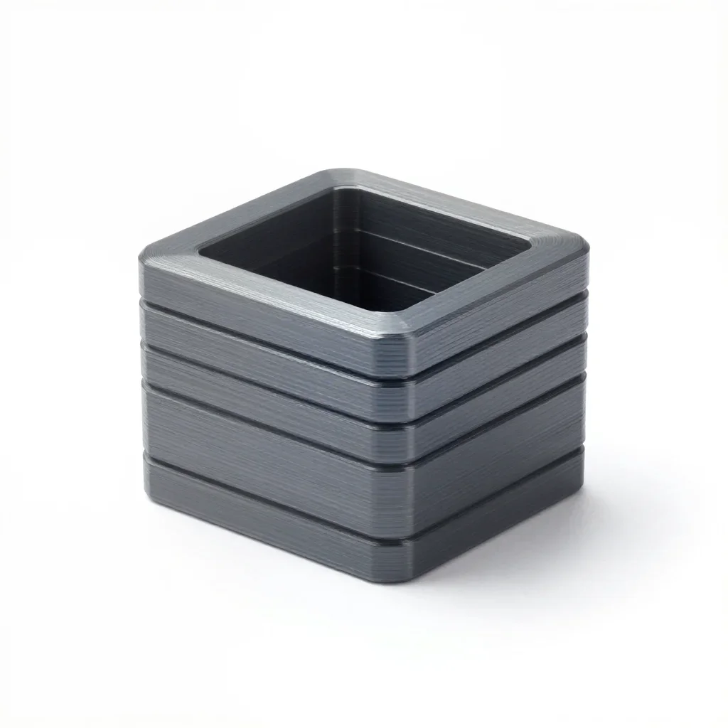 Stackable snap-fit enclosure isolated on a white background