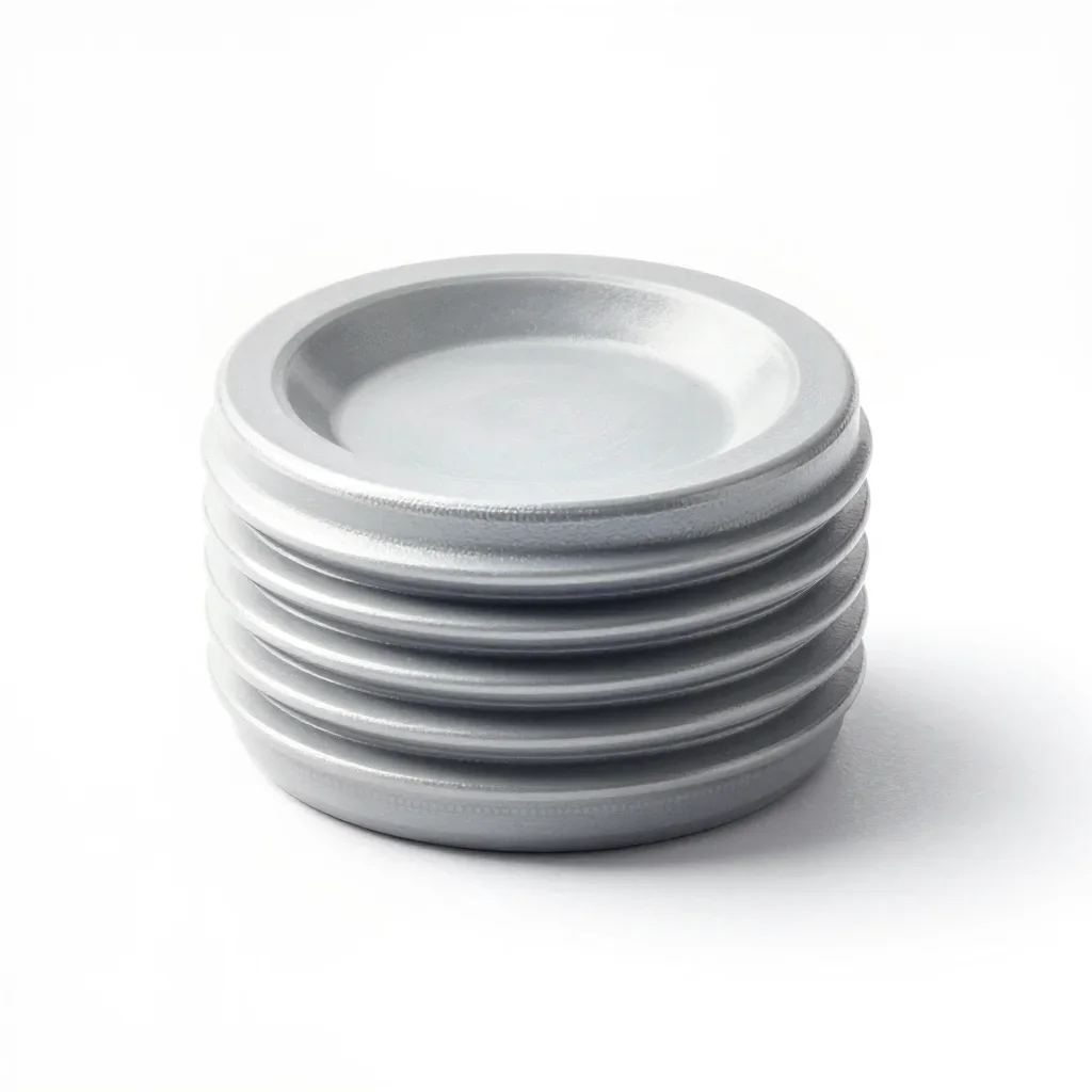 Stackable threaded jar lid isolated on a white background