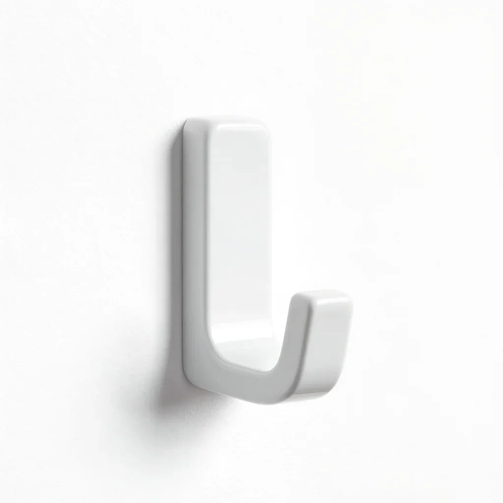 Stackable wall hook isolated on a white background