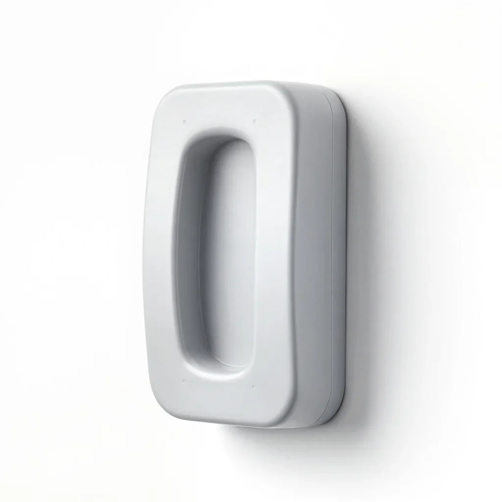 Wall-mounted phone dock isolated on a white background