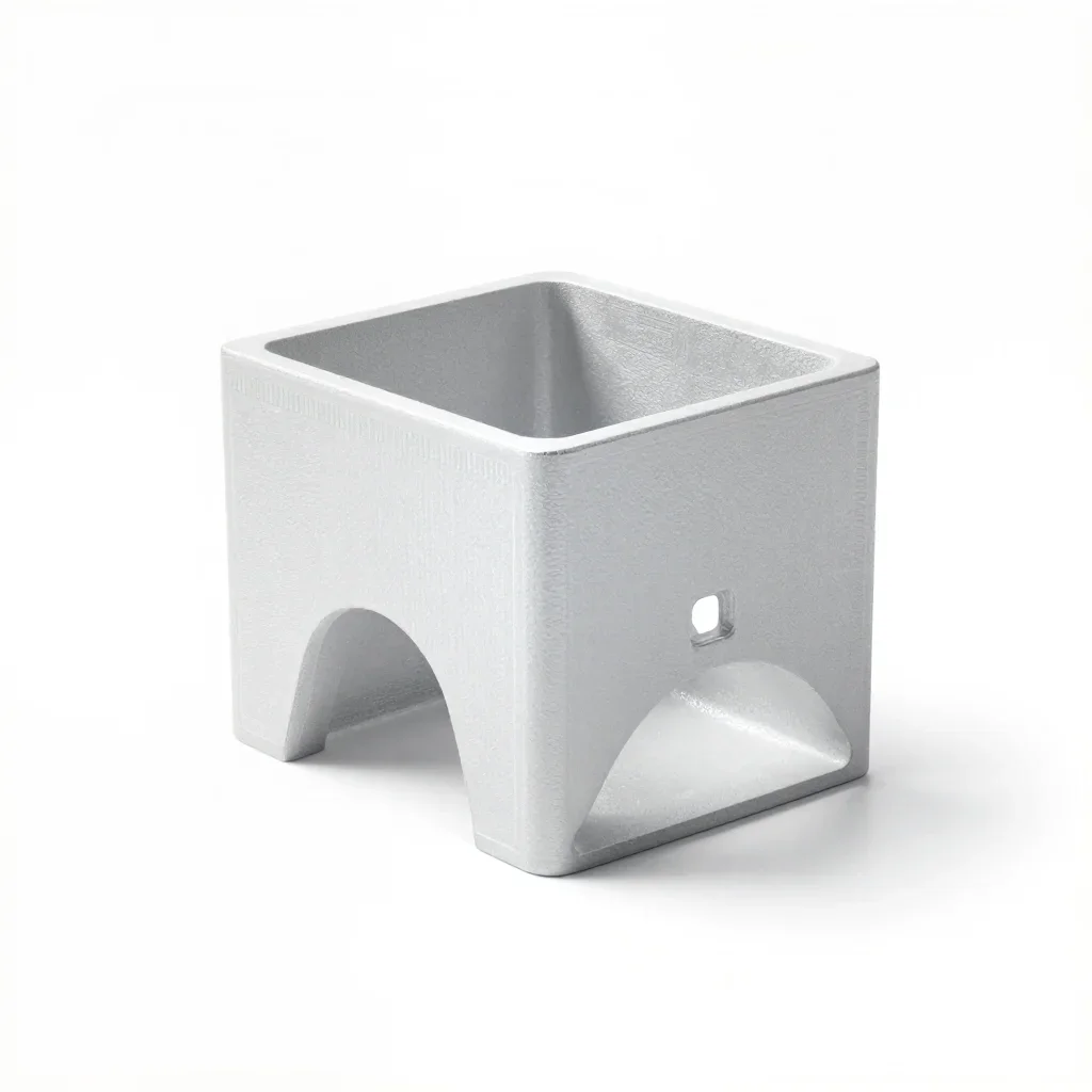 Wall-mounted pipe bracket isolated on a white background