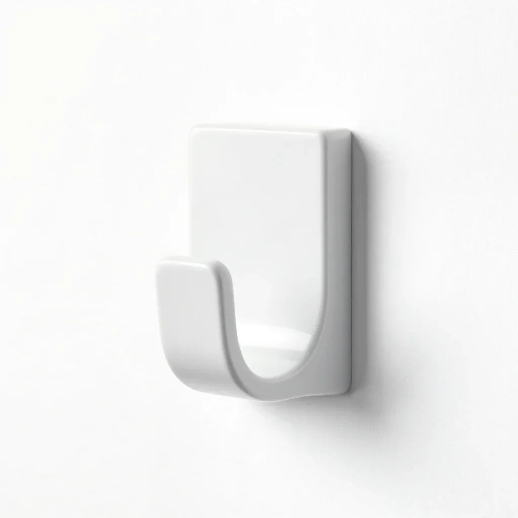 Wall-mounted wall hook isolated on a white background