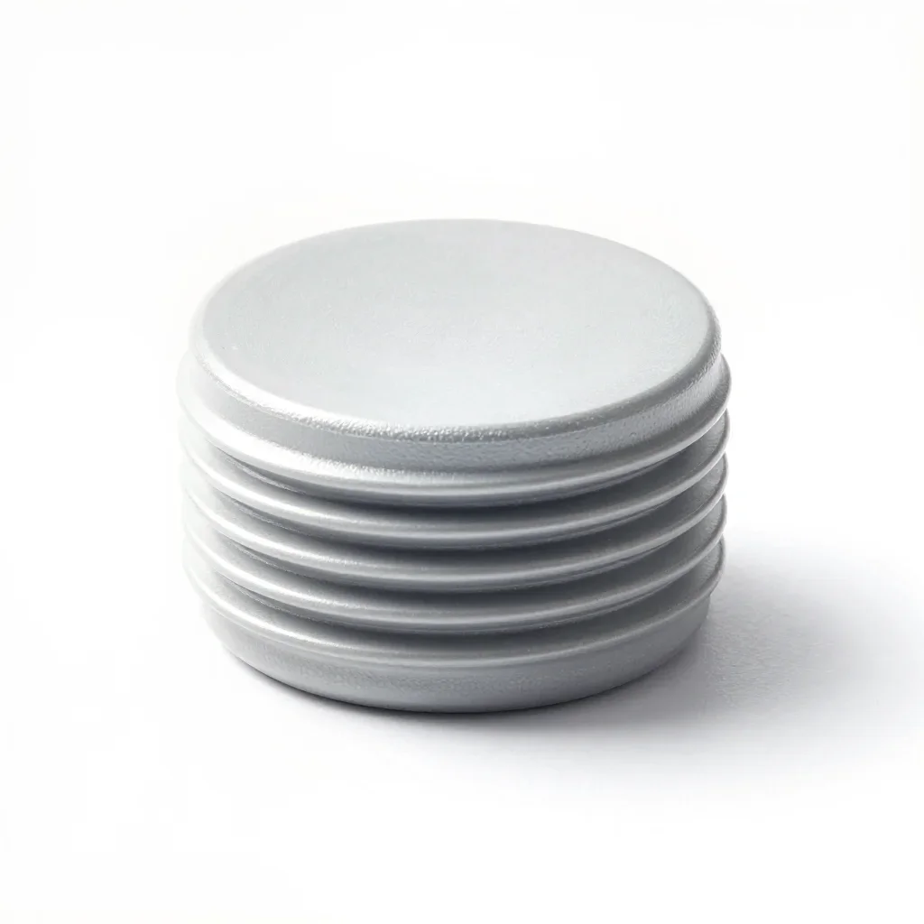 Ergonomic threaded jar lid isolated on a white background