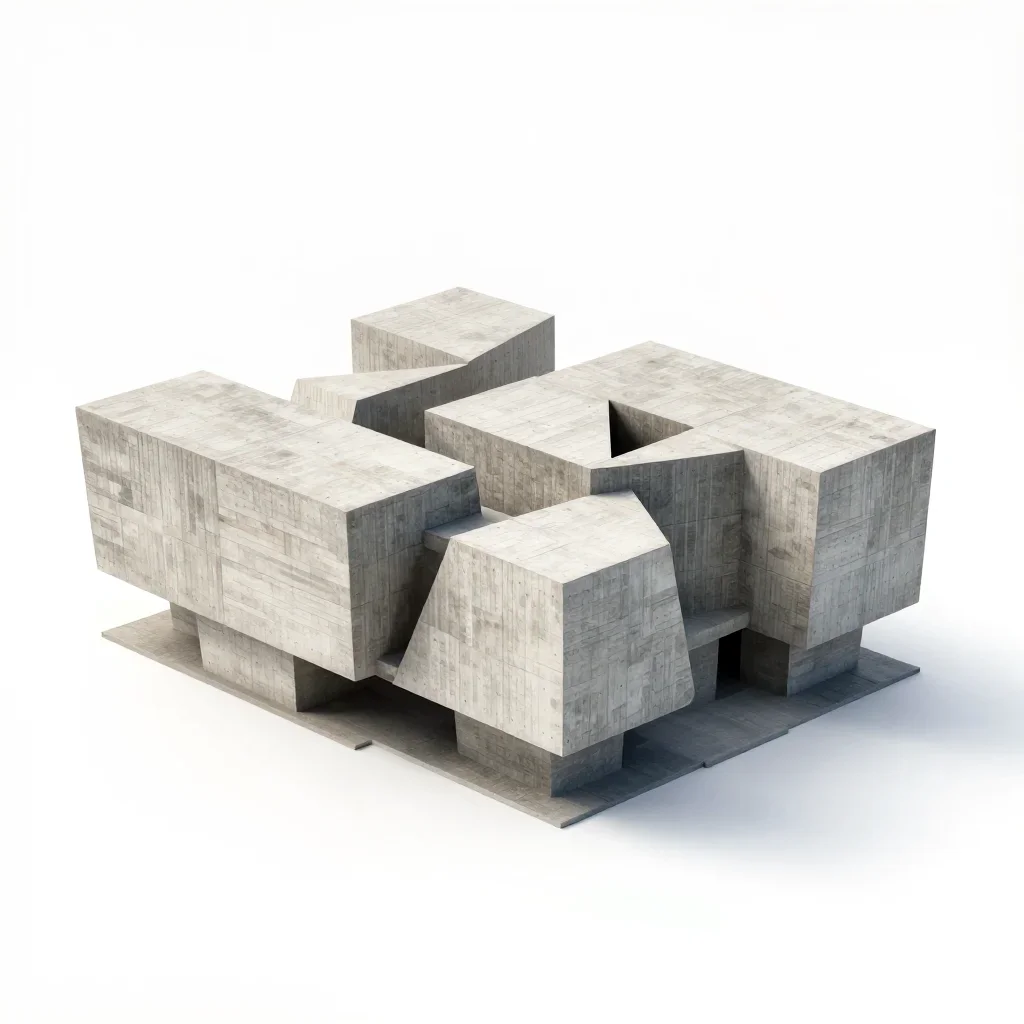 Futuristic museum isolated on a white background