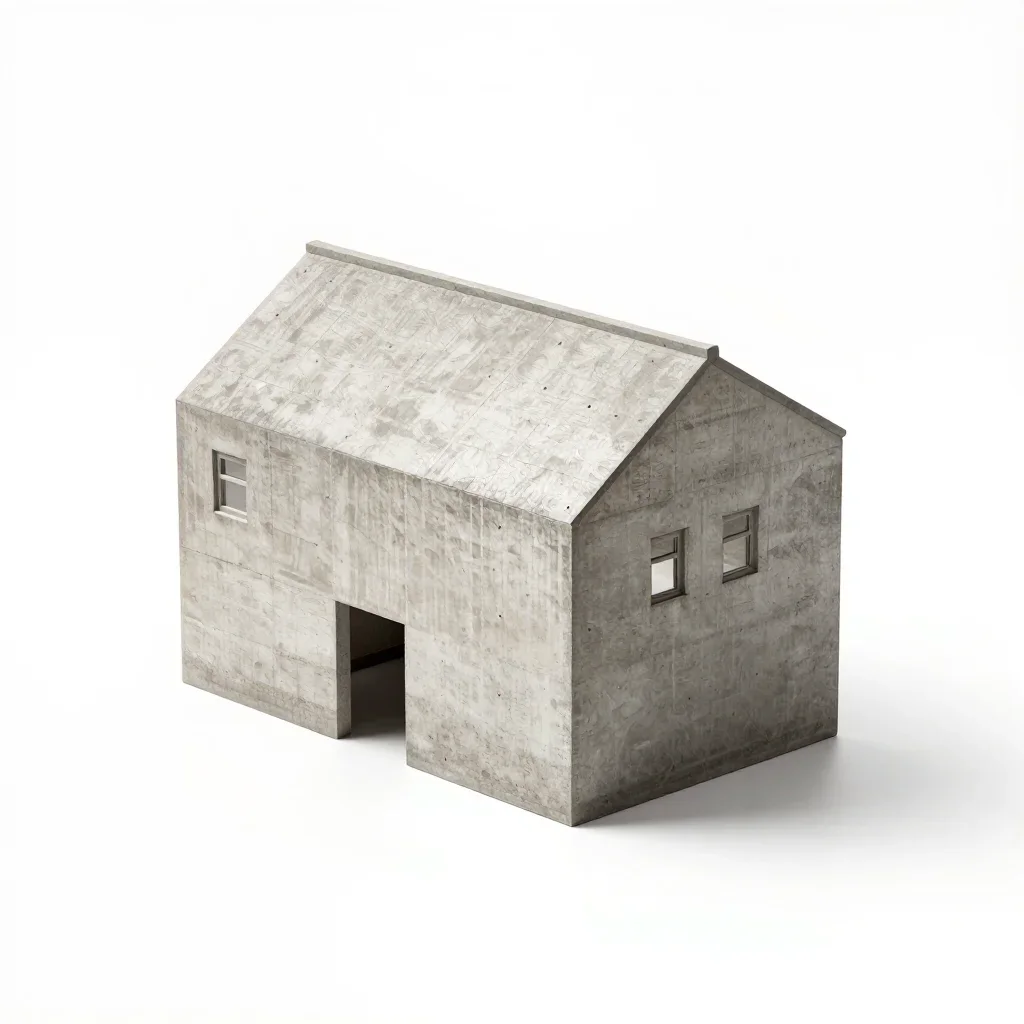 Japanese boathouse isolated on a white background