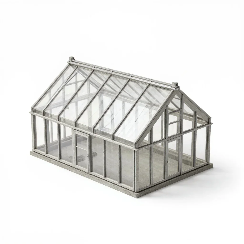 Japanese greenhouse isolated on a white background