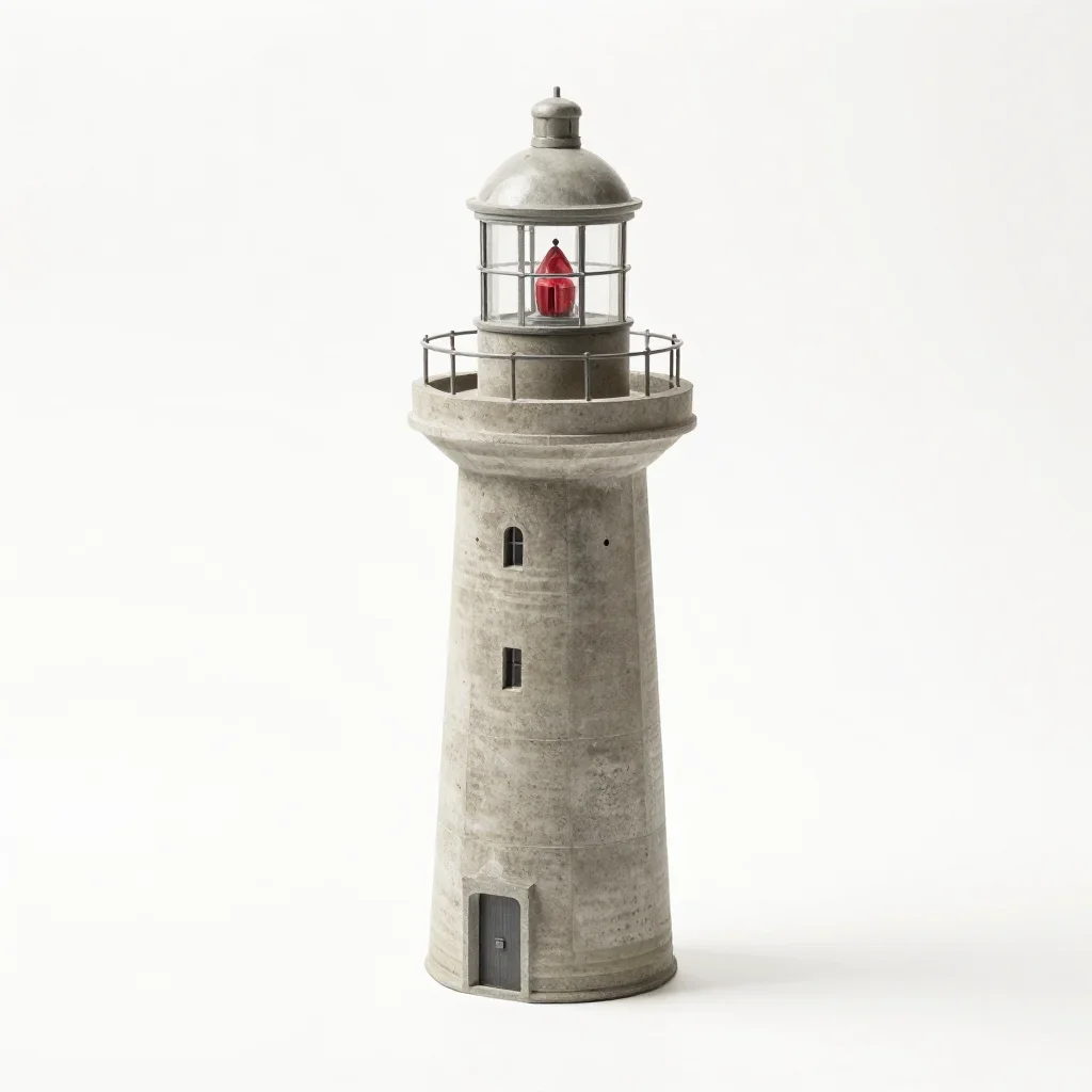 Japanese lighthouse isolated on a white background