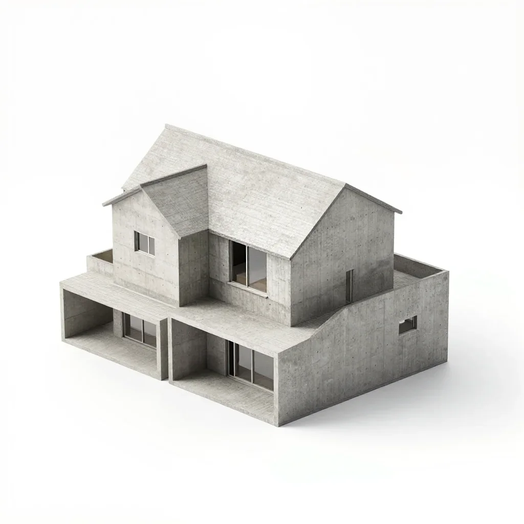 Japanese villa isolated on a white background