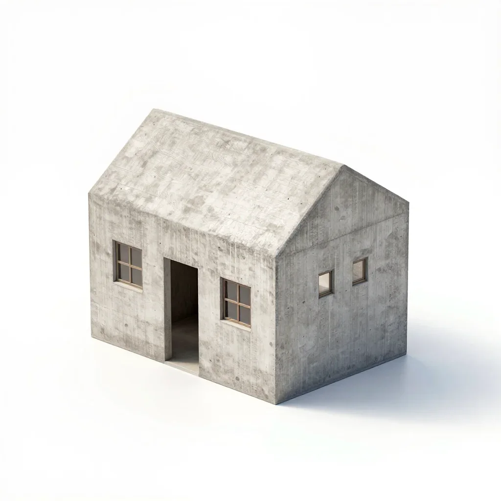 Mediterranean boathouse isolated on a white background