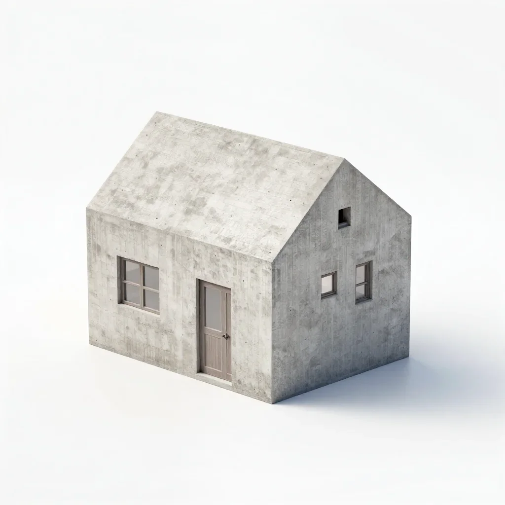Mediterranean small house isolated on a white background