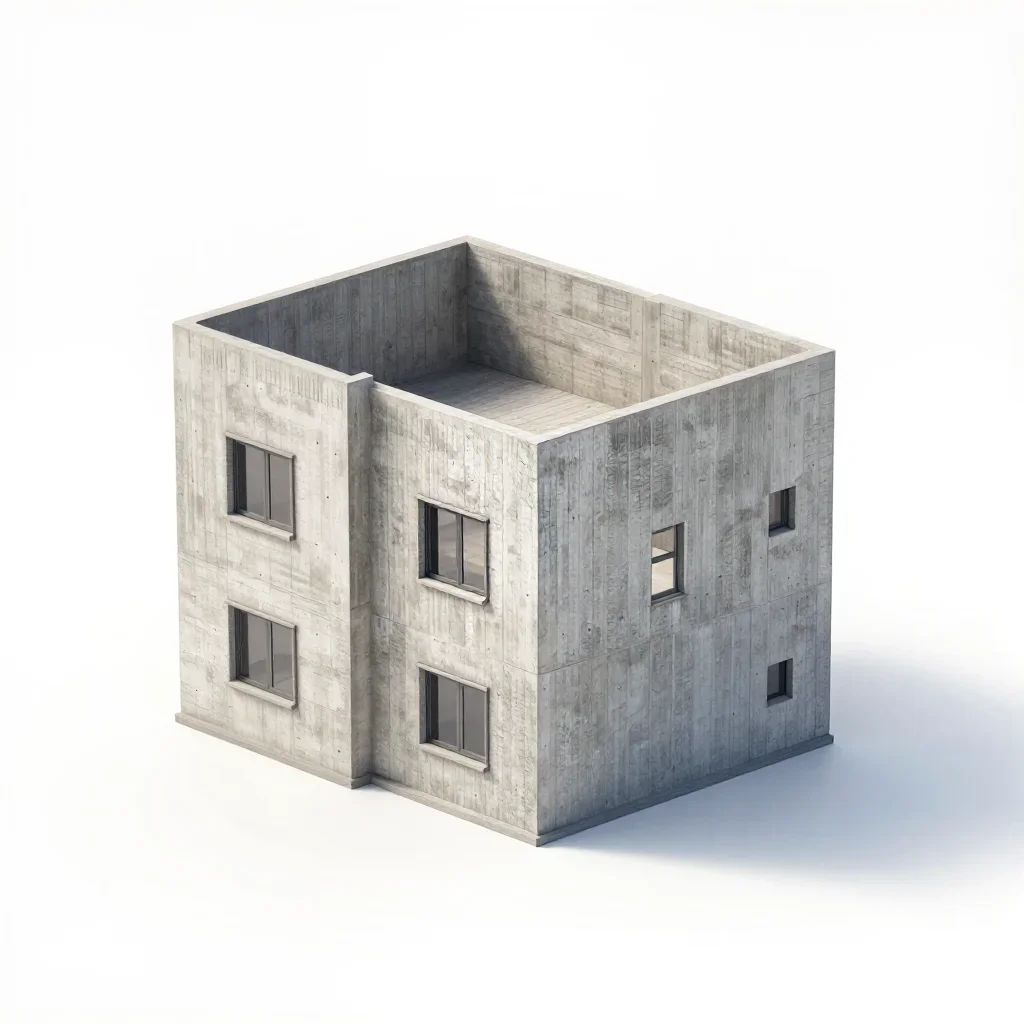 Mediterranean townhouse isolated on a white background