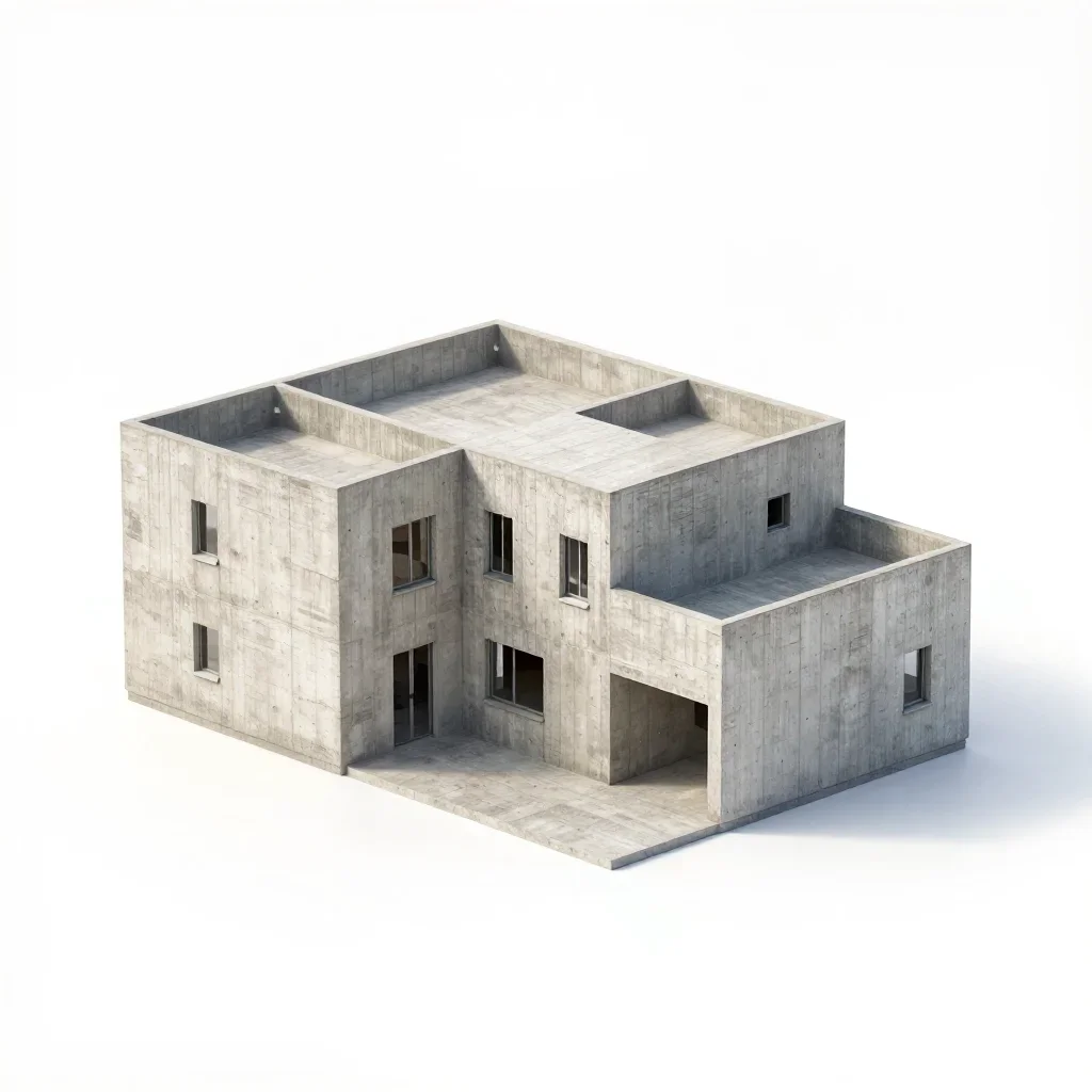 Mediterranean villa isolated on a white background