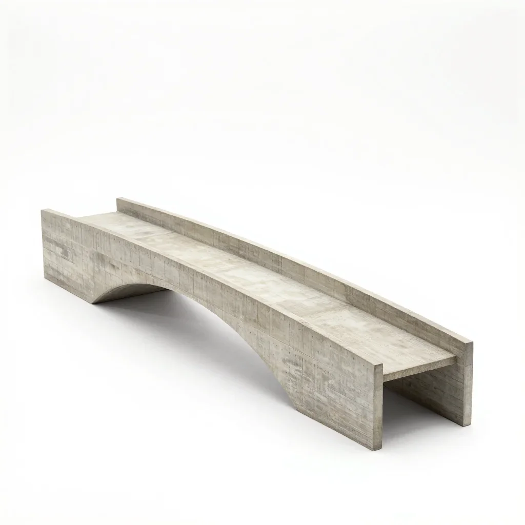 Modernist bridge isolated on a white background