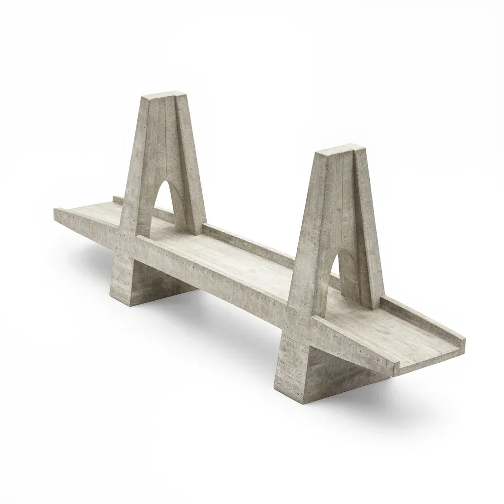 Scandinavian bridge isolated on a white background