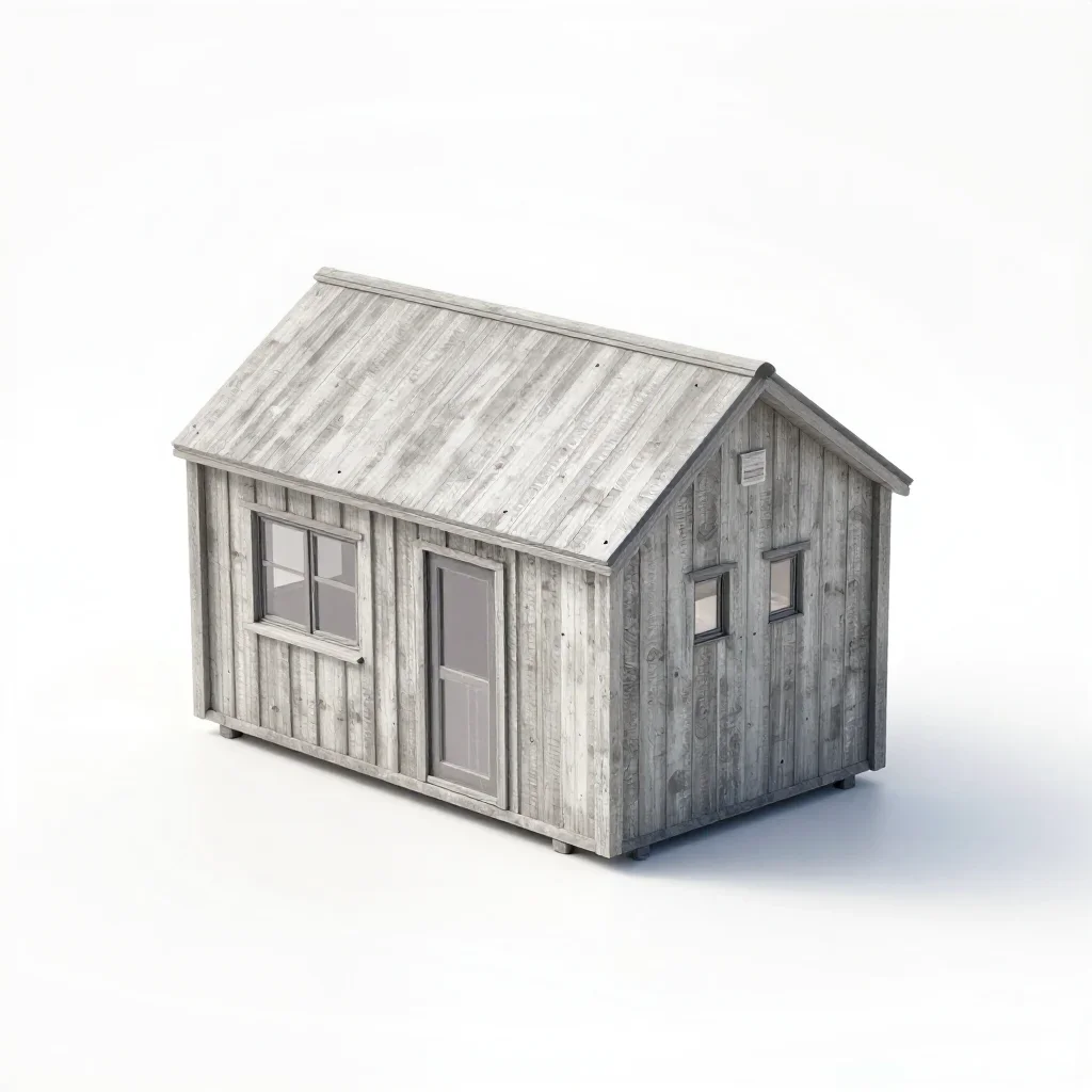 Scandinavian cabin isolated on a white background