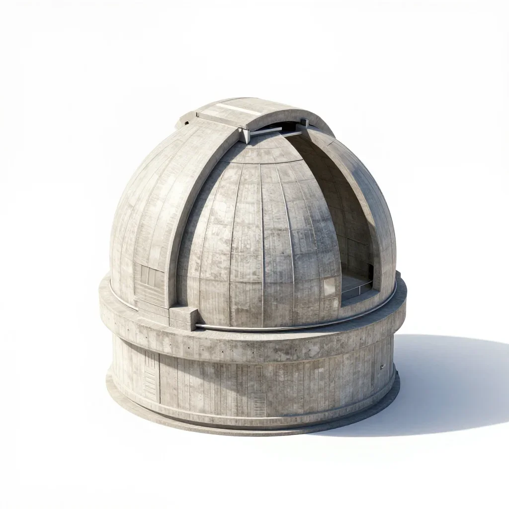 Scandinavian observatory isolated on a white background